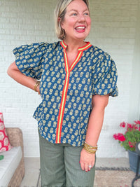 Sienna Bloom Navy Top