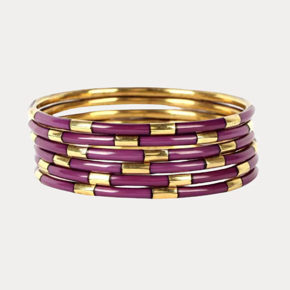 Veda Bangles - Amethyst