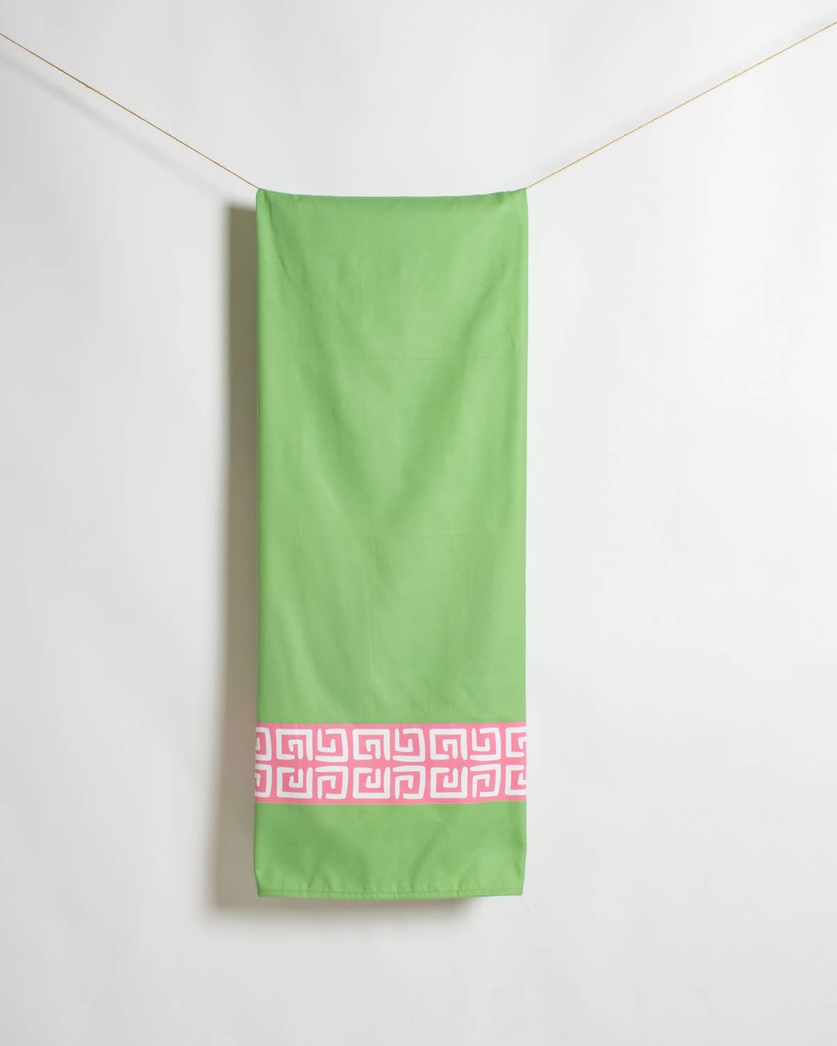 The Royal Standard - Cabana Cove Giant Beach Towel    Green/Pink/White    40x70