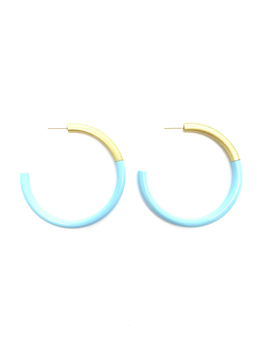 LIZ Large Hoop - Baby Blue