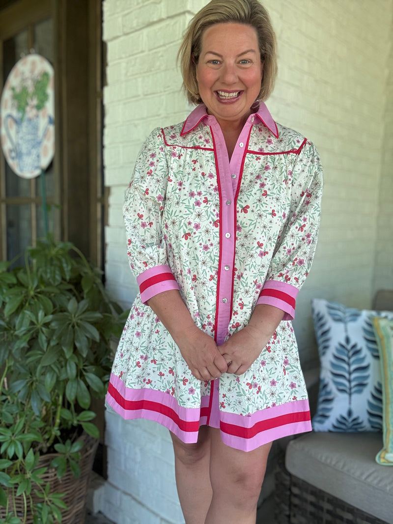 Wildflower Whimsy Button Down Dress