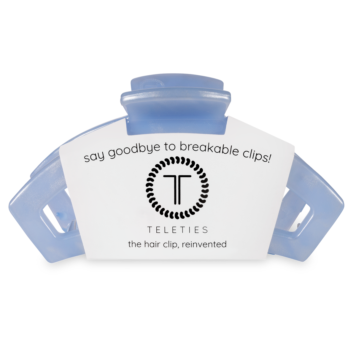 TELETIES - Open Hair Clip | Large | Blue Lagoon