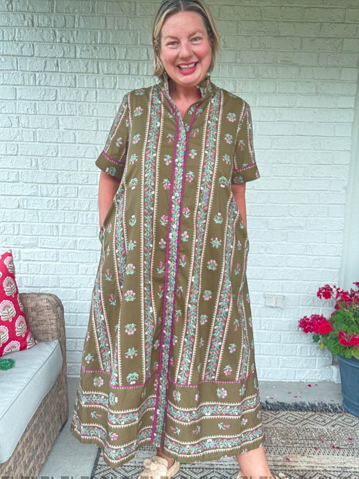 Lila Vine Dress - Brown