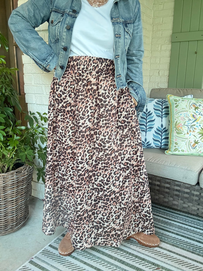 Wild About You Leopard Skirt