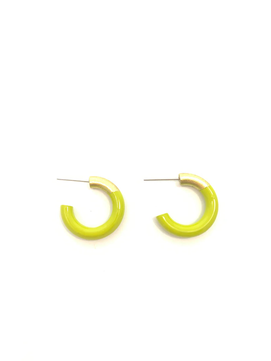 LIZ Small Hoop - Lime