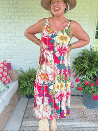 Laurel Floral Tiered Midi Dress