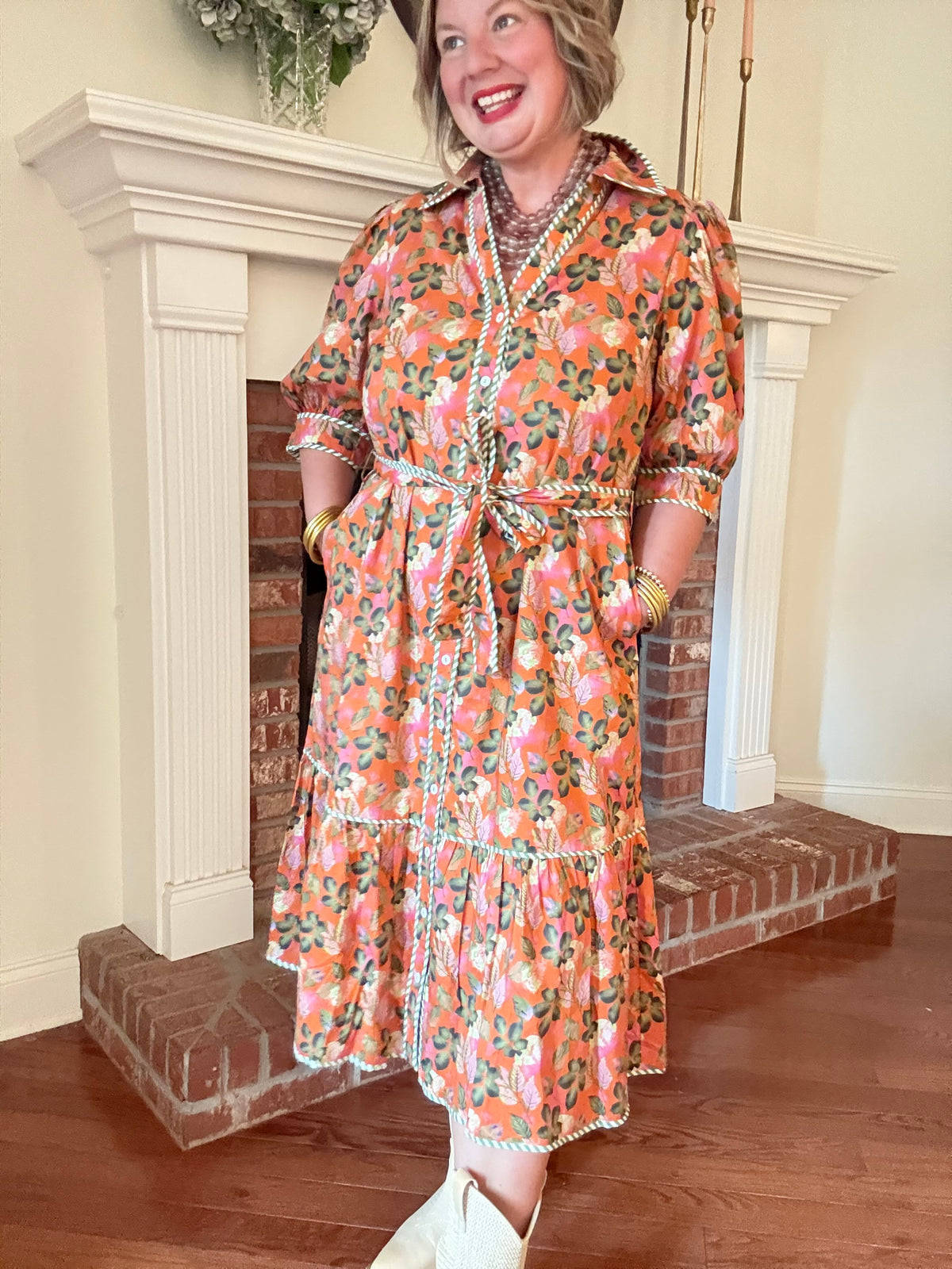 Maple Lane Dress w/ Tie Waist