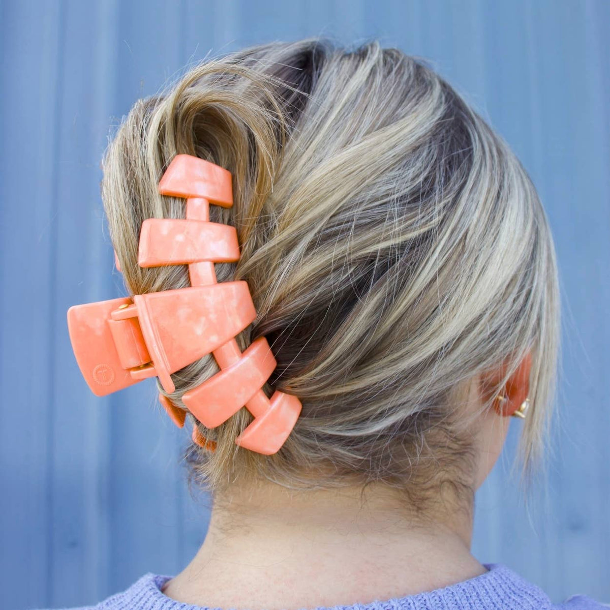 TELETIES - Classic Hair Clip | Large | Dreamsicle