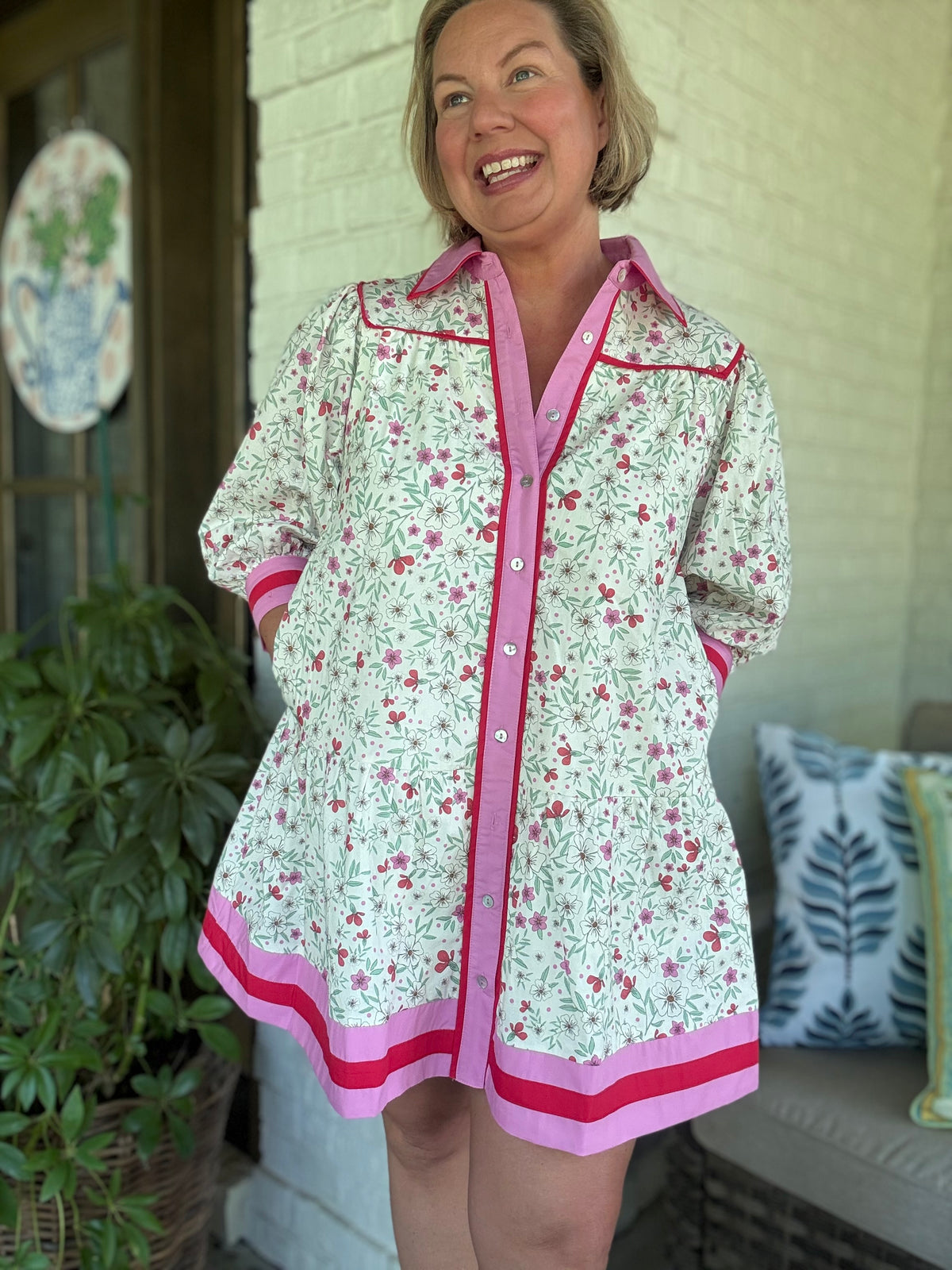 Wildflower Whimsy Button Down Dress