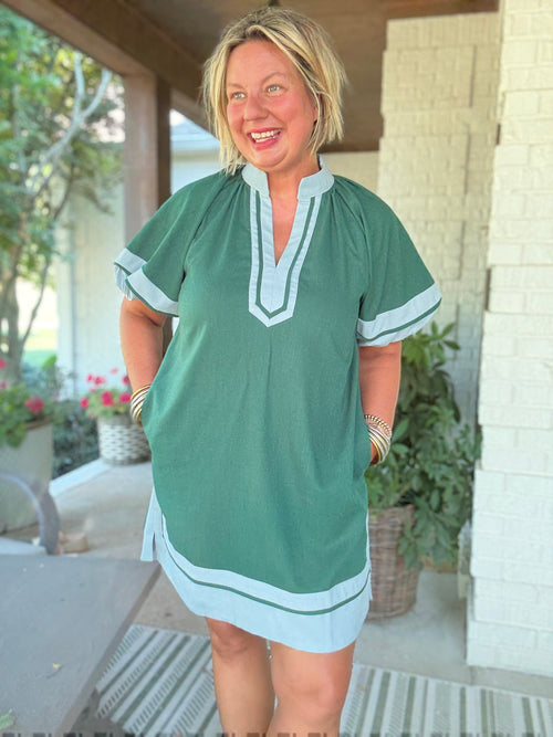 Cora Tunic Dress - Forest Green