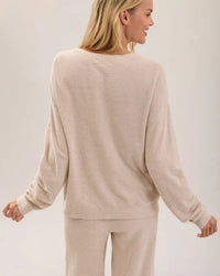 Barefoot Dreams CCUL Diamond Quilt Henley - Stone