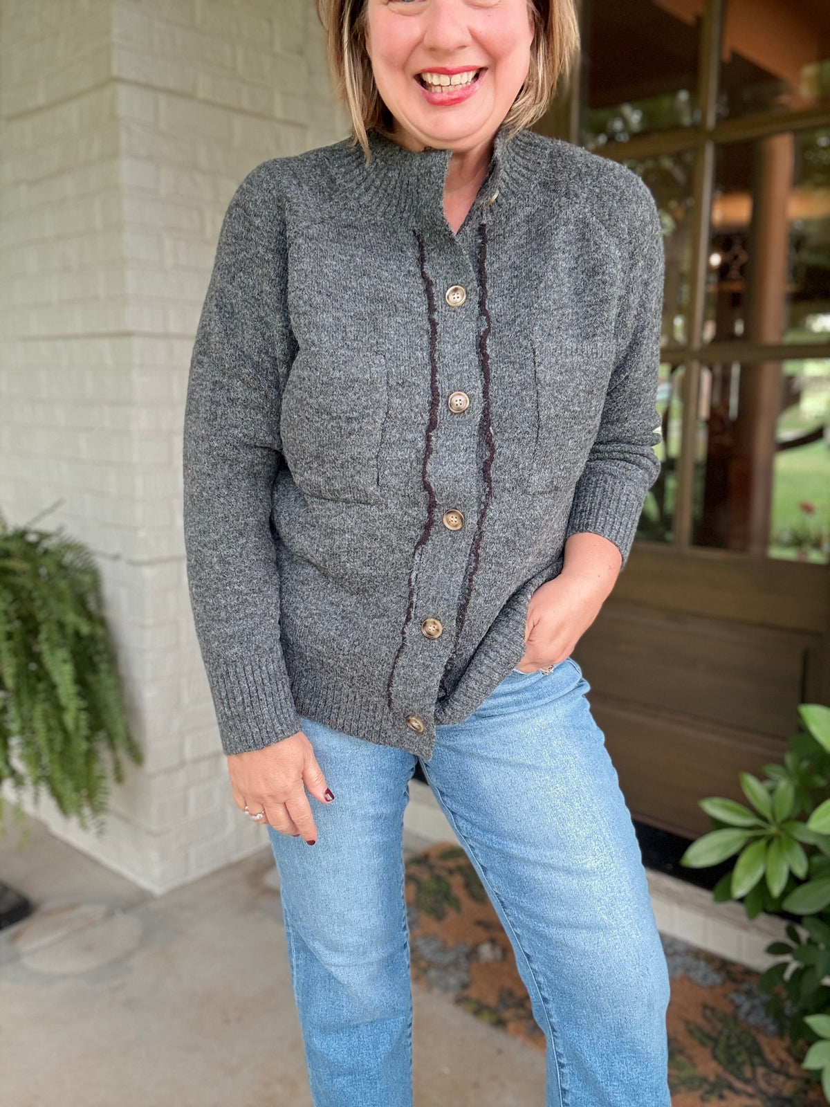 The Cozy Ridge Cardigan - Gray