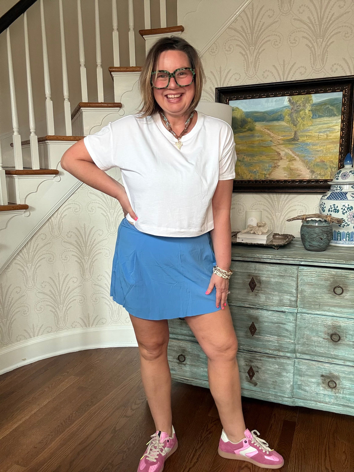 SPANX BoostUp Pleated Skort, 14" - Aster