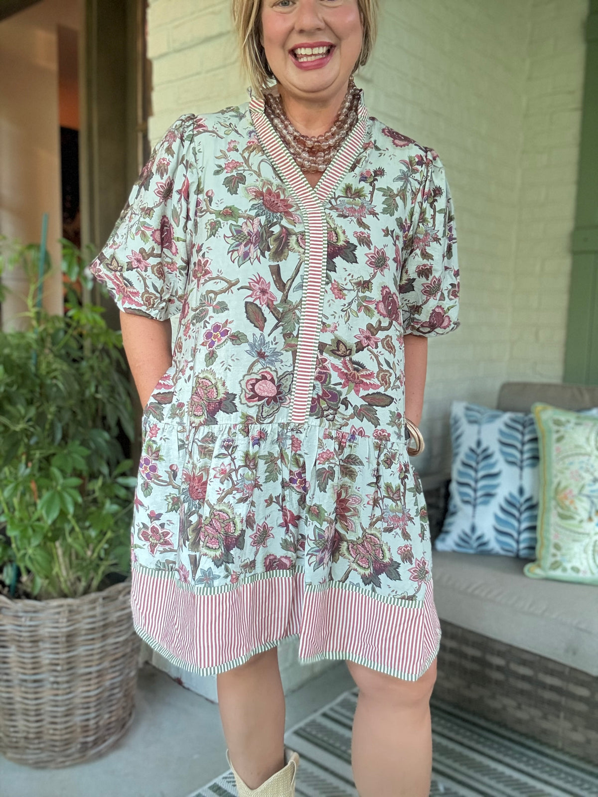 Maddie Puff Sleeve Floral Dress