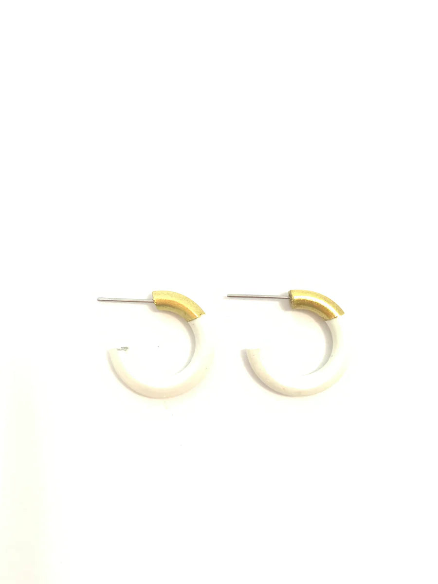 LIZ Sm Hoops in White
