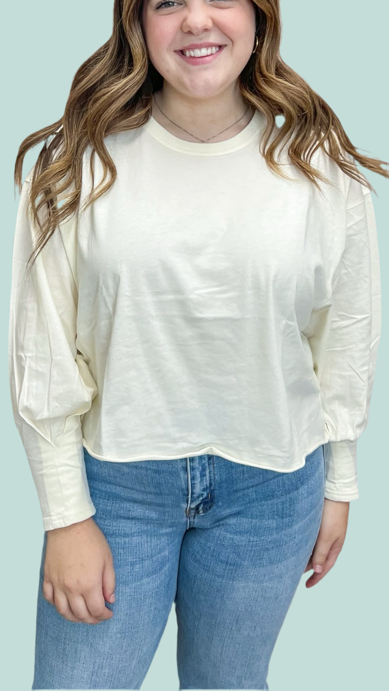 Essential Long Sleeve Tee - Cream