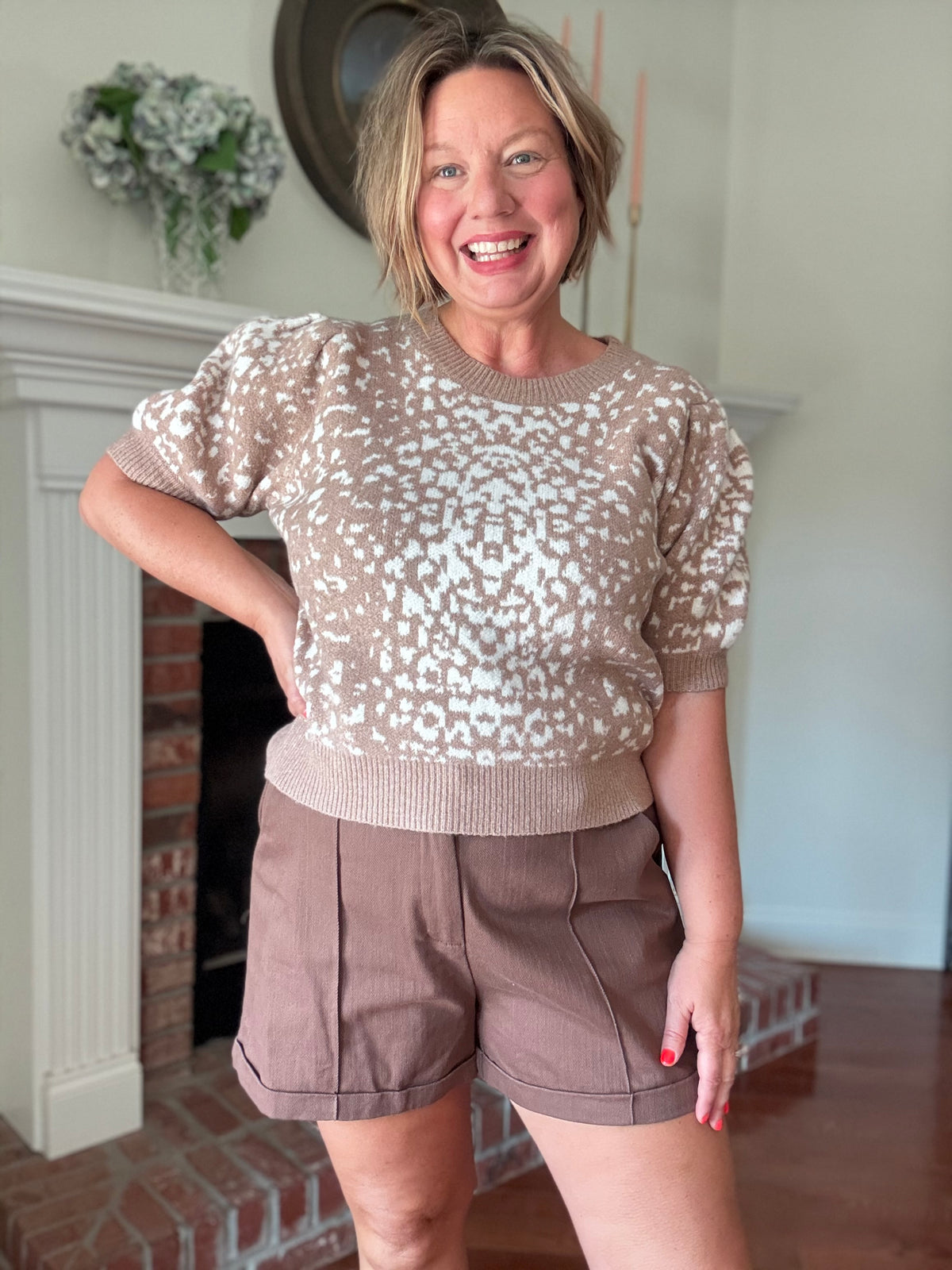 Remi Puff Sleeve Sweater - Latte