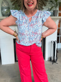 The Lydia Star Spangled Blue Top