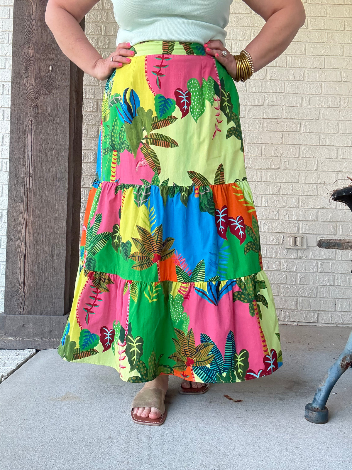Ada Skirt - Tropical Patchwork