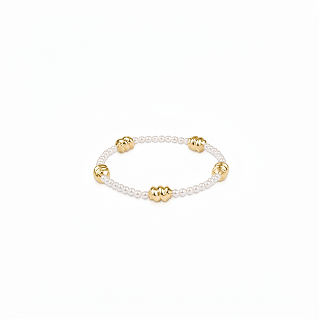 Admire Gold 3mm Pearl Bracelet