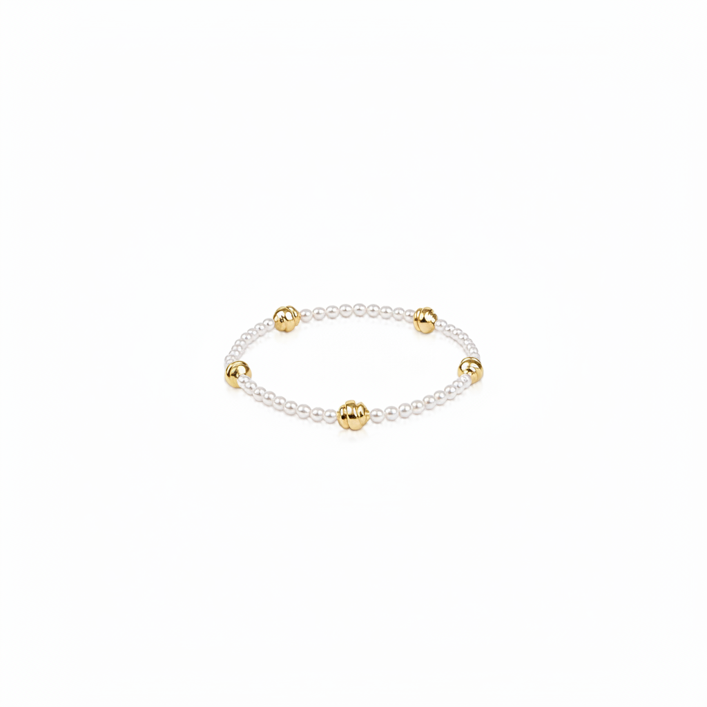 Admire Small Gold 3mm Pearl Bracelet