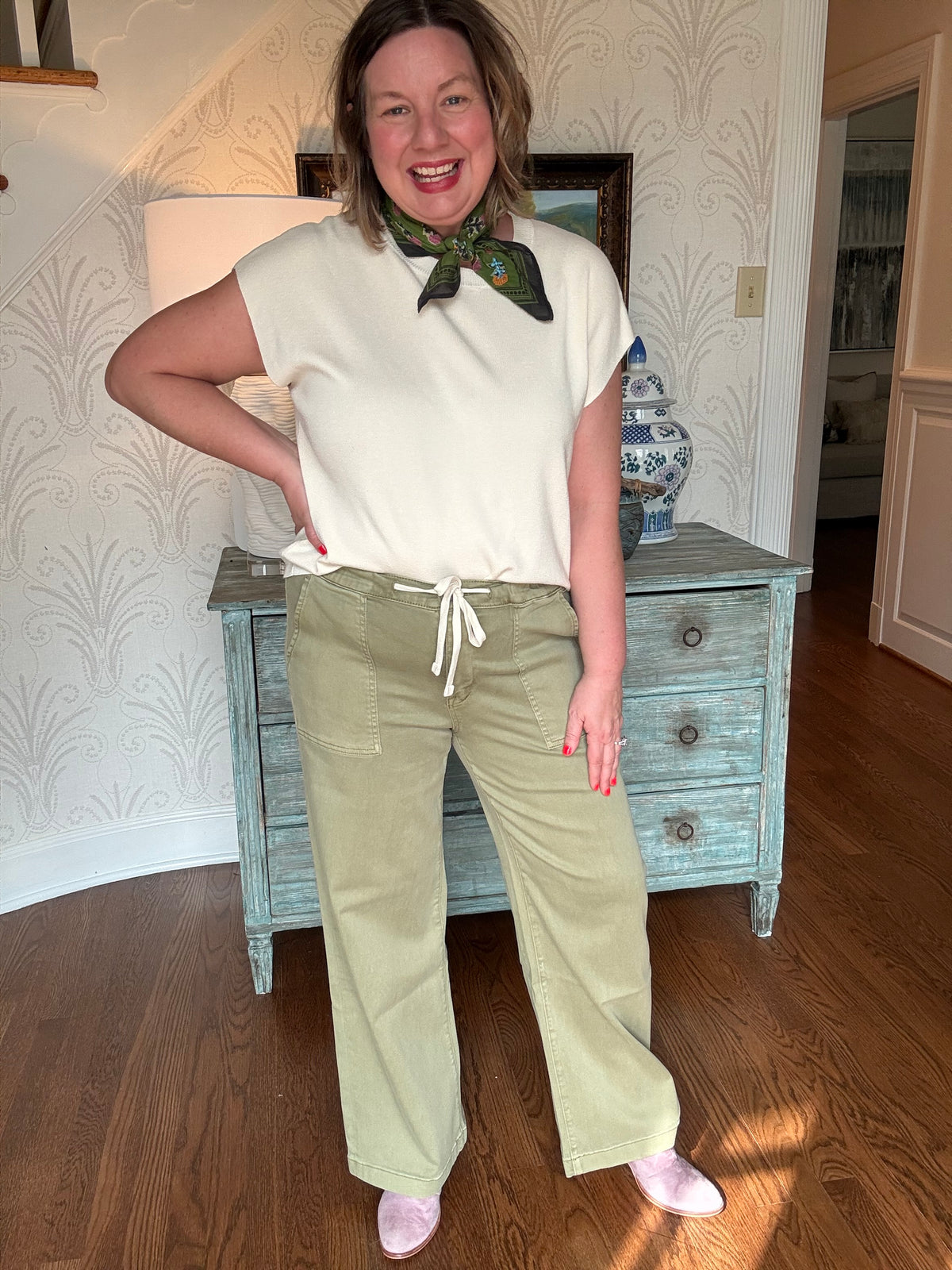 The Naomi "Pajama" Jean - Olive Green