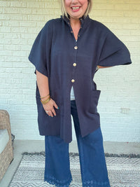Midnight Stroll Navy Cape