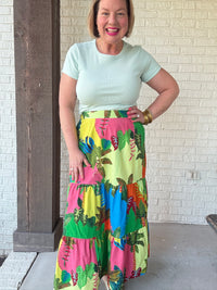 Ada Skirt - Tropical Patchwork