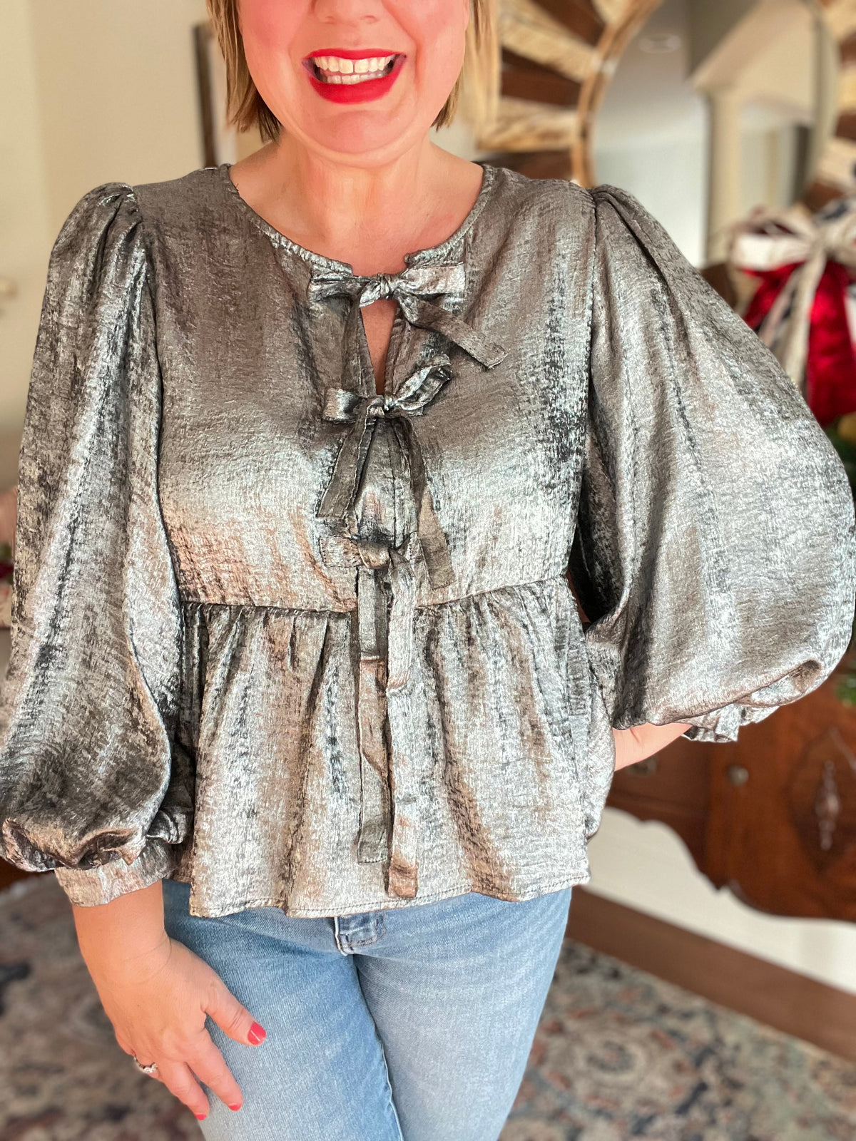 Cathy Blouse - Silver