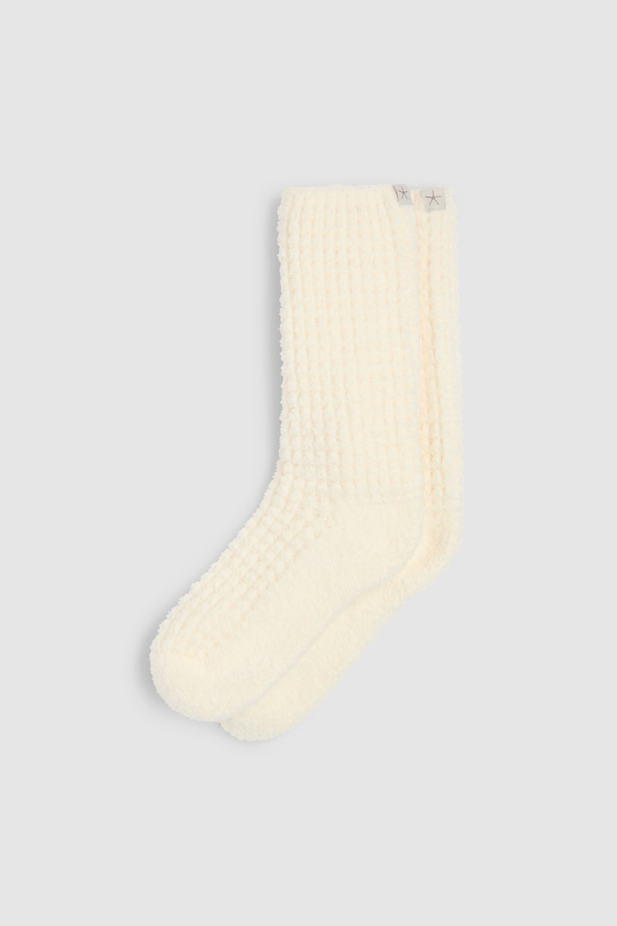 Barefoot Dreams CozyChic Waffle Socks - Pearl