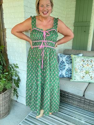 Beautiful in Bows Green Dress