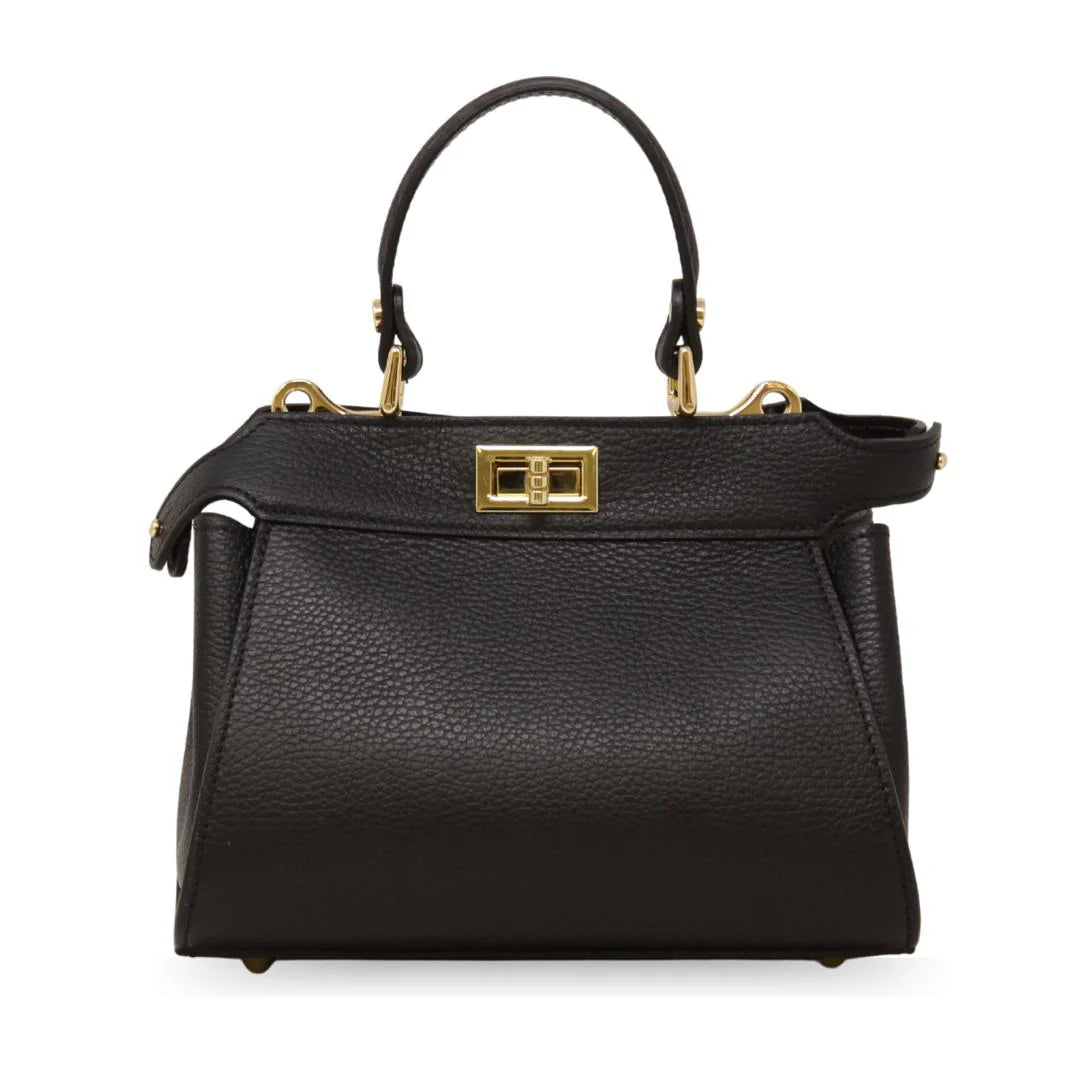 German Fuentes Leather Bag - Black