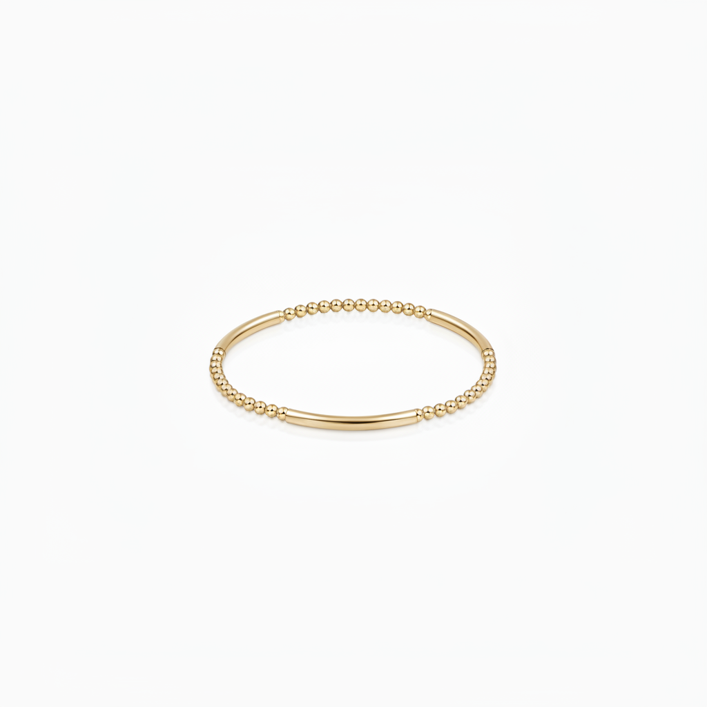 Bliss Bar Pattern Gold 3mm Bracelet