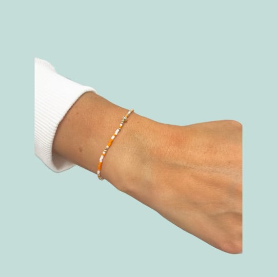 Gameday Hope Unwritten Bracelets - Orange & White