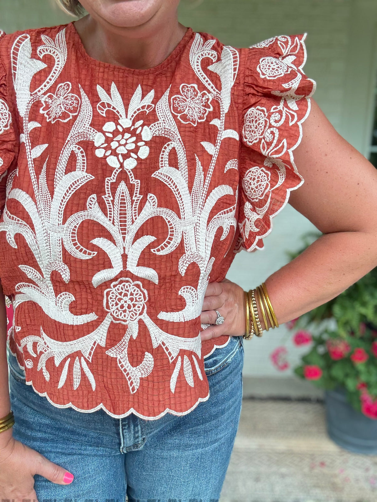 Sadie Flutter Sleeve Top