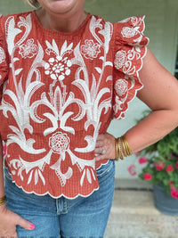 Sadie Flutter Sleeve Top