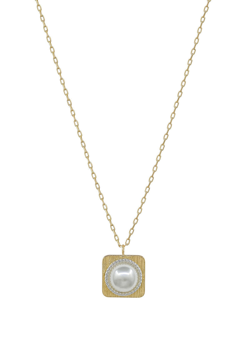 Cama Necklace - Gold Pearl
