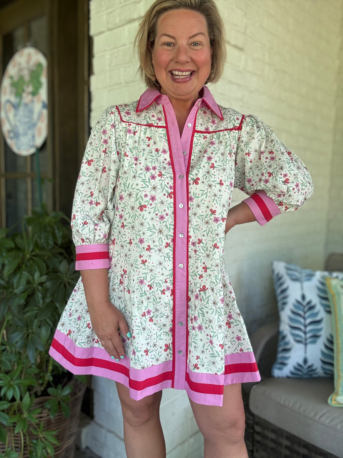 Wildflower Whimsy Button Down Dress