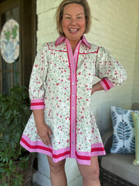 Wildflower Whimsy Button Down Dress