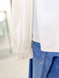 Corduroy Button Down Shirt - Cream