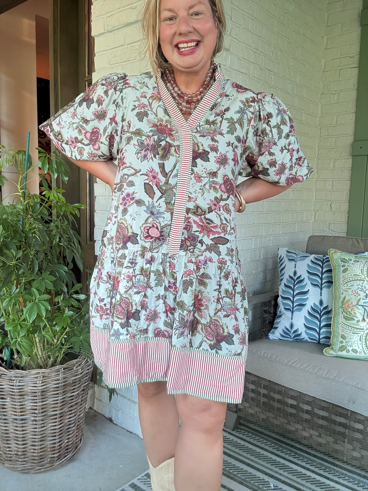 Maddie Puff Sleeve Floral Dress