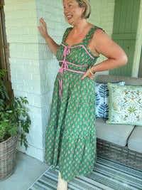 Beautiful in Bows Green Dress