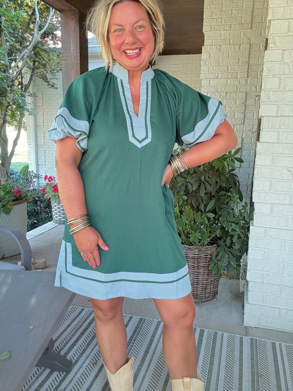 Cora Tunic Dress - Forest Green