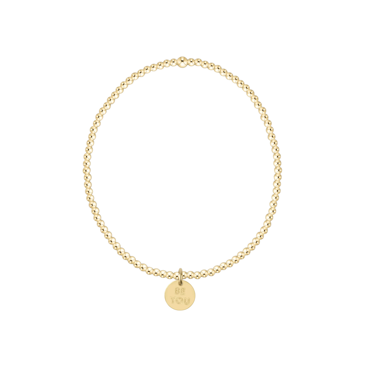 Classic Gold 2mm Bracelet - be  you - Small Gold Disc