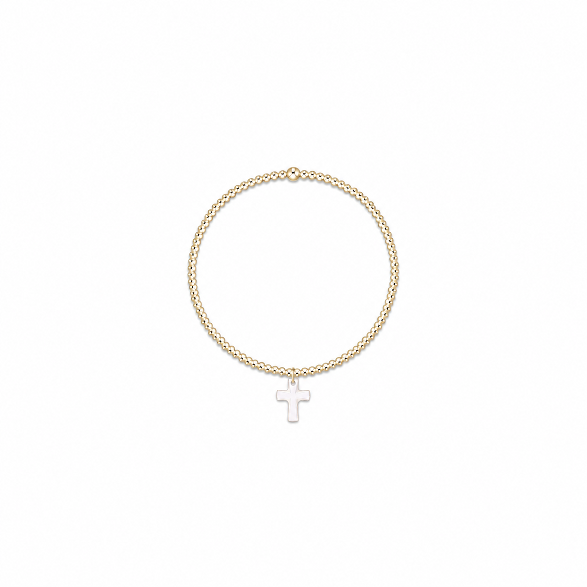 Classic Gold 2mm Bracelet - Blessed Crystal Charm