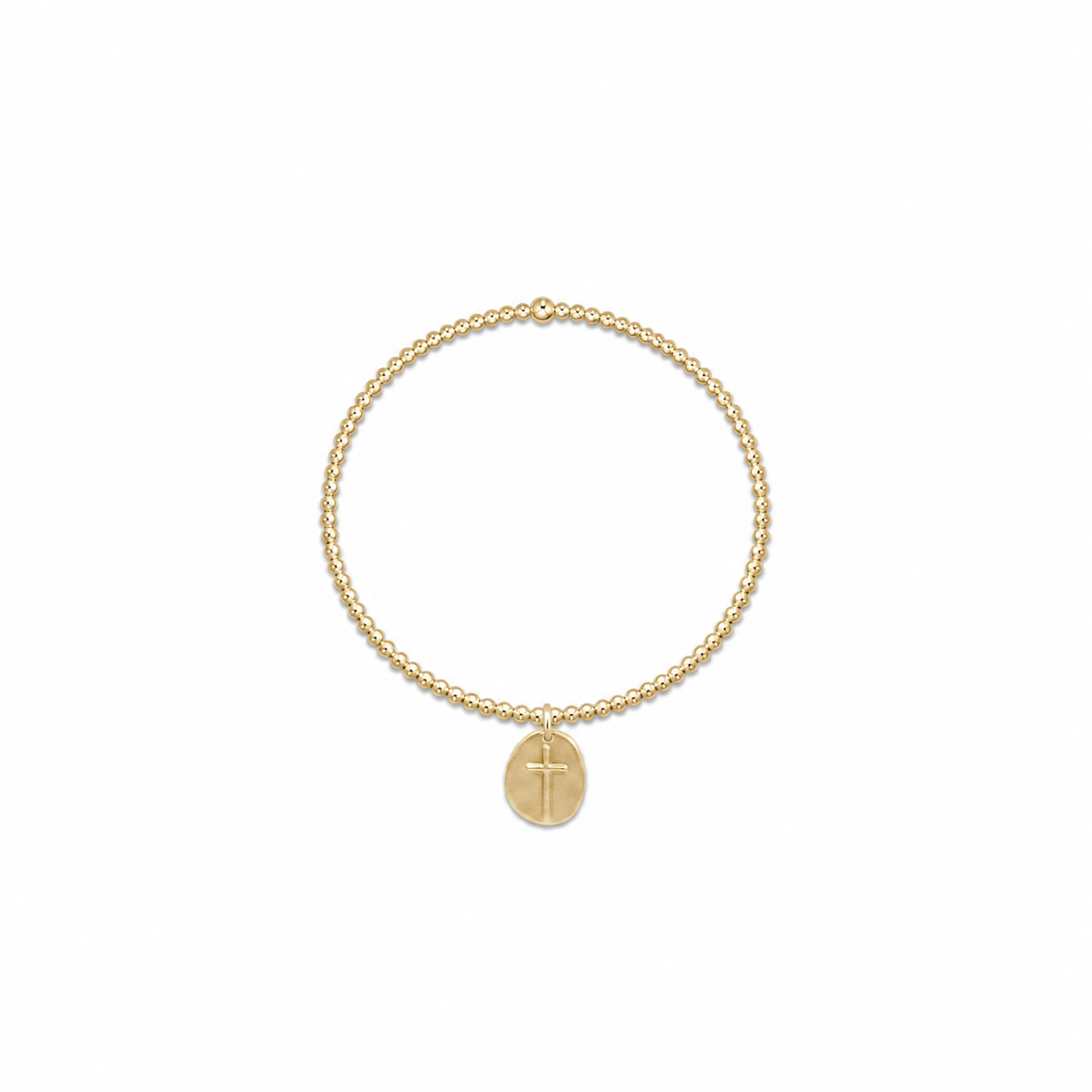 Classic Gold 2mm Bracelet - Inspire Small Gold Disc