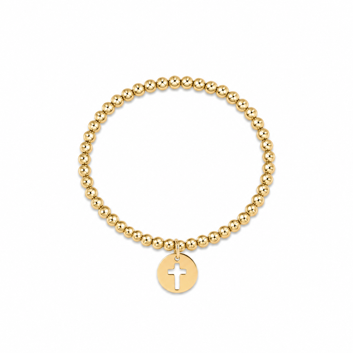Classic Gold 3mm Bracelet - Blessed Gold Disc