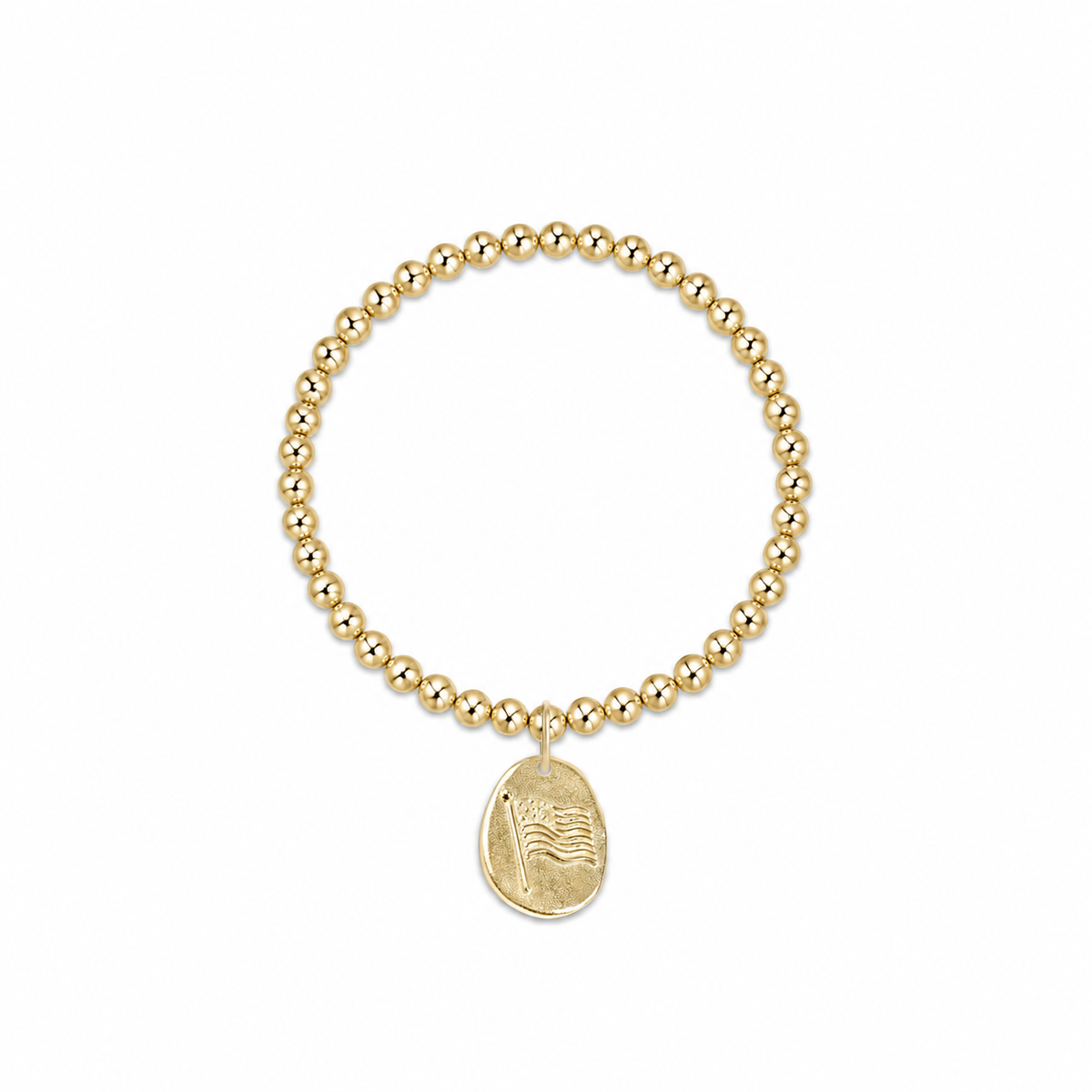 Classic Gold 3mm Bracelet -  Inspire America Gold Disc