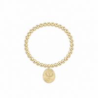 Classic Gold 3mm Bracelet -  Inspire America Gold Disc