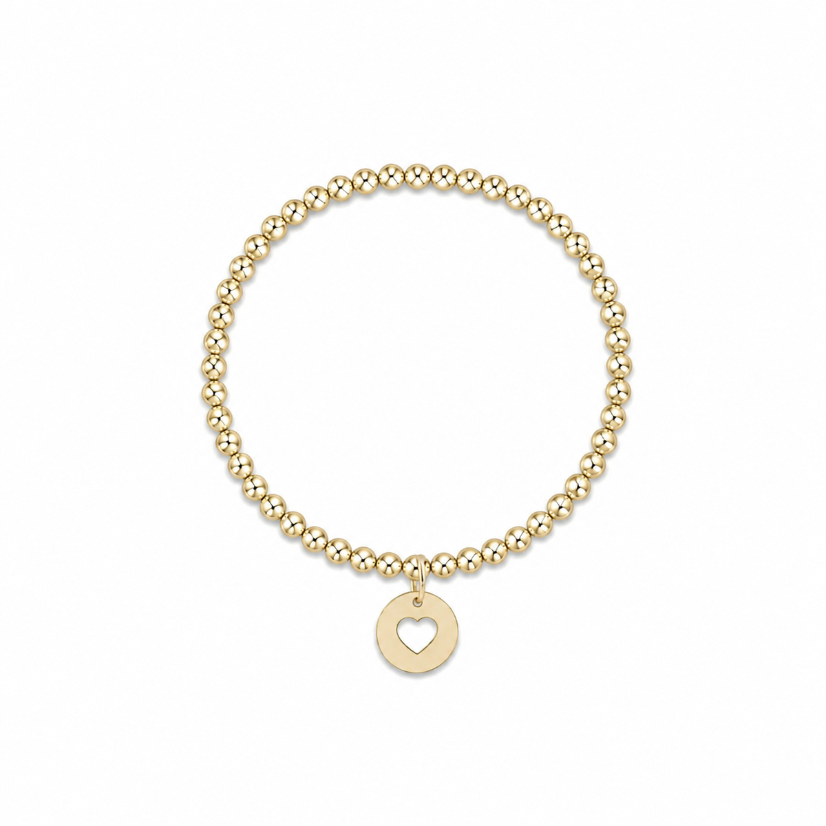 Classic Gold 3mm Bracelet - Love Gold Disc